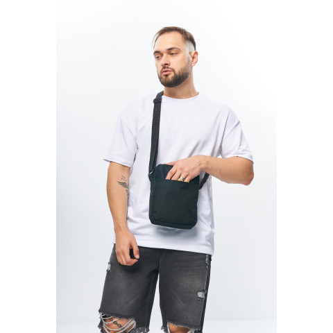 Барсетка чорна Adidas (чорн. лого)