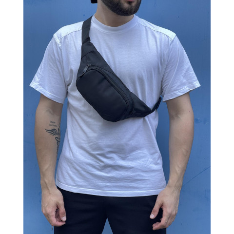 Бананка чорна Nike (лого накатка)