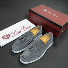 Лофери Loro Piana натуральна замша БОМБОНЧИК СІРИЙ Lof004