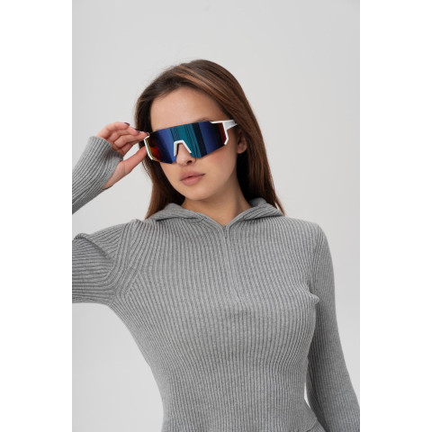 Жіночі Стильні Сонцезахисні Поляризаційні Окуляри Without Visor White&Purple