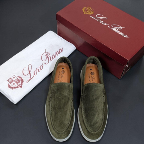Лофери Loro Piana натуральна замша ХАКІ Lof006