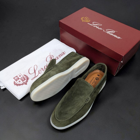 Лофери Loro Piana натуральна замша ХАКІ Lof006