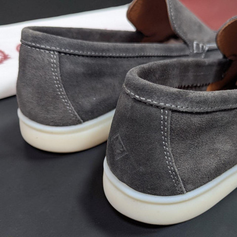 Лофери Loro Piana натуральна замша Темно СІРИЙ Lof006