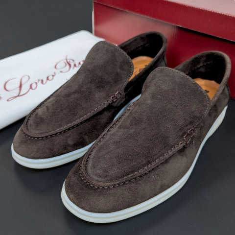 Лофери Loro Piana натуральна замша ШКОЛАД Lof006