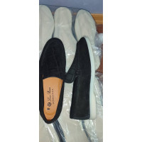 Лофери Loro Piana комбінація натуральна замша ЧОРНИЙ Lof007