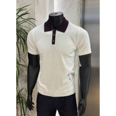 Поло трикотаж LORO PIANA БІЛИЙ POL031
