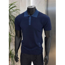 Поло трикотаж LORO PIANA СИНІЙ POL031