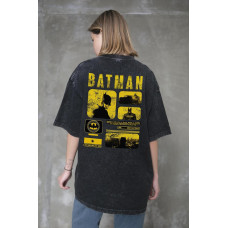 Жіноча Виварена Оверсайз Футболка Without Washed З Принтом Batman Black