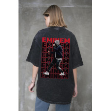 Жіноча Виварена Оверсайз Футболка Without Washed З Принтом Eminem Black