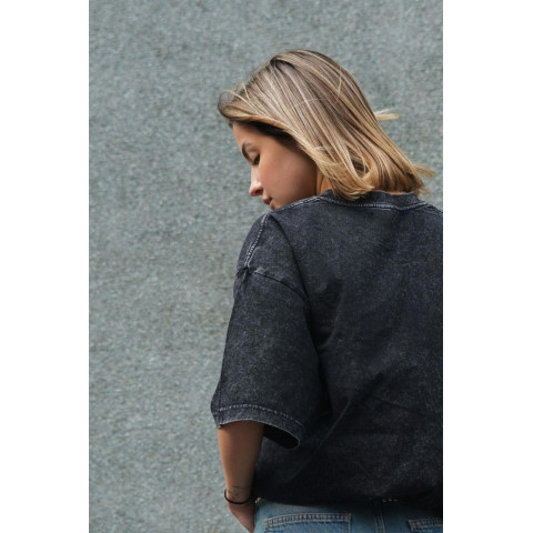 Жіноча Виварена Оверсайз Футболка Without Washed З Принтом Hello Black