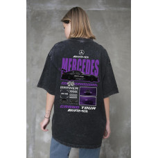 Жіноча Виварена Оверсайз Футболка Without Washed З Принтом Mercedes Black