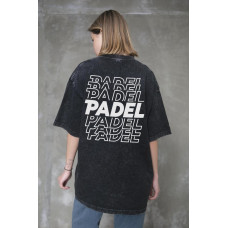 Жіноча Виварена Оверсайз Футболка Without Washed З Принтом Padel Black