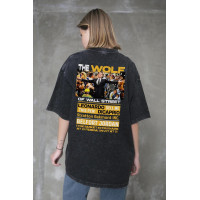 Жіноча Виварена Оверсайз Футболка Without Washed З Принтом Wolf Black