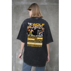 Жіноча Виварена Оверсайз Футболка Without Washed З Принтом Wolf Black