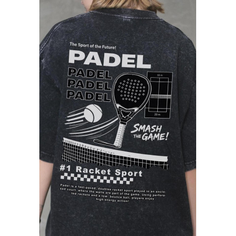 Жіноча Виварена Оверсайз Футболка Without Washed З Принтом Smash The Game Black