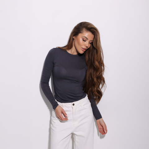 Лонгслів Pobedov Essence жіночий Темно-сірий