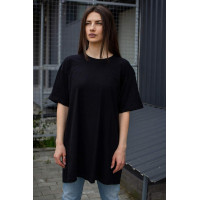 Оверсайз Жіноча Футболка Without 20 Чорна