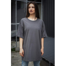 Оверсайз Жіноча Футболка Without Great Темно Cіра