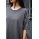 Оверсайз Жіноча Футболка Without Great Темно Cіра