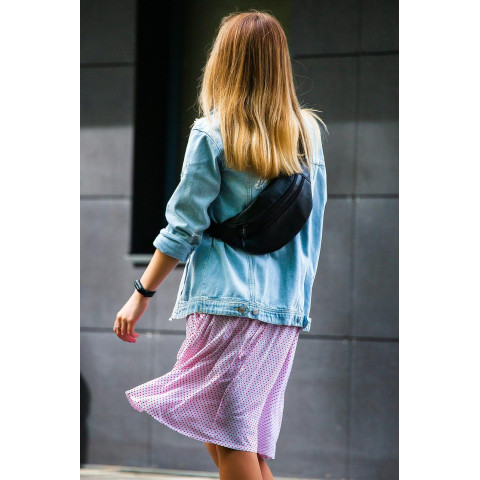 Жіноча Бананка Without Шкіряна Diamond Чорна