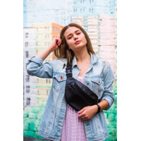 Жіноча Бананка Without Шкіряна Diamond Чорна