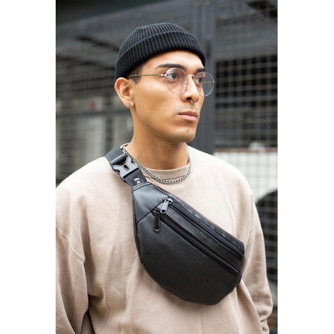 Чоловіча Бананка Without Шкіряна Diamond Чорна