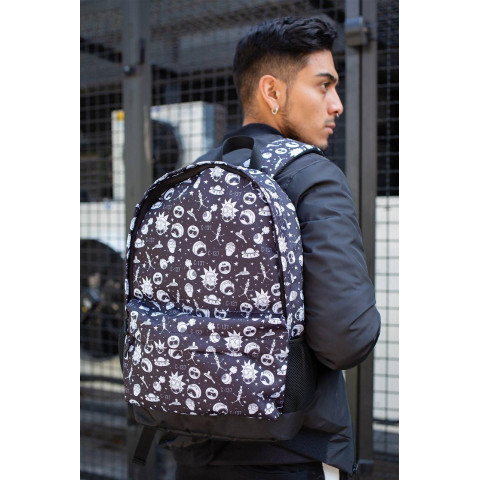 Чоловічий Принтований Рюкзак Without моделі Rick and Morty Чорний