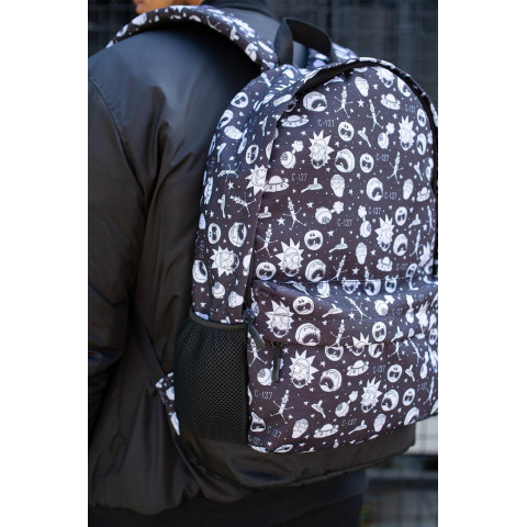 Чоловічий Принтований Рюкзак Without моделі Rick and Morty Чорний