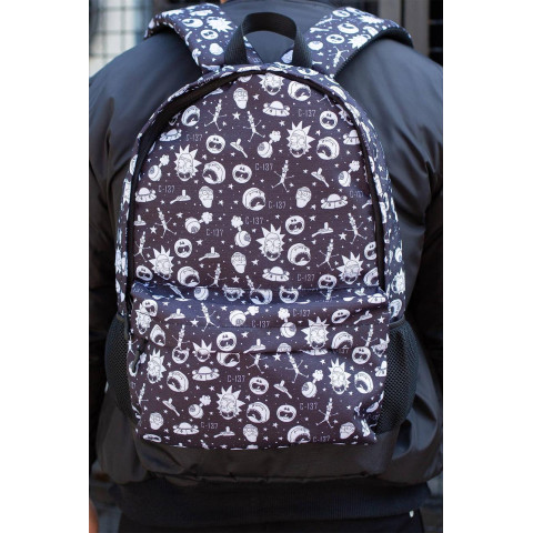 Чоловічий Принтований Рюкзак Without моделі Rick and Morty Чорний