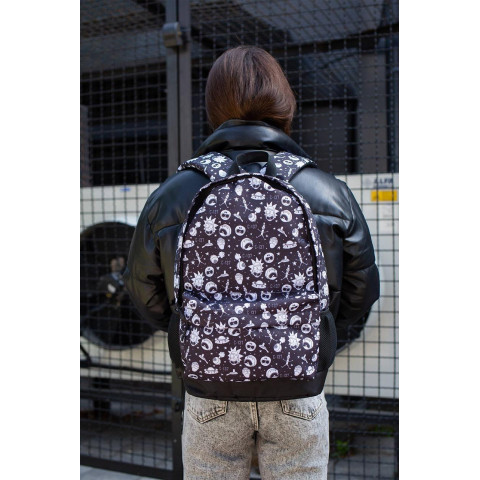 Жіночий Принтований Рюкзак Without моделі Rick and Morty Чорний