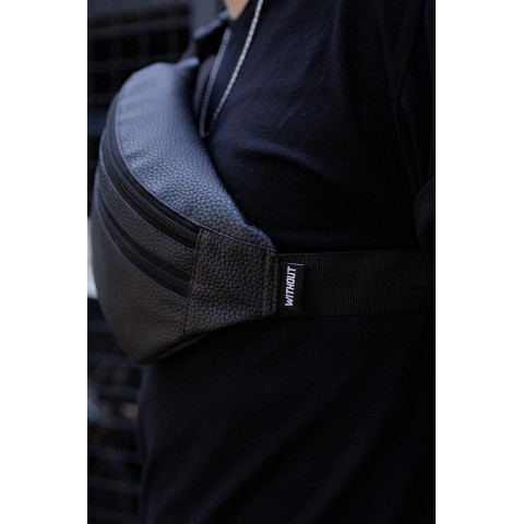 Чоловіча Бананка Without Шкіряна Крокодил Diamond Чорна