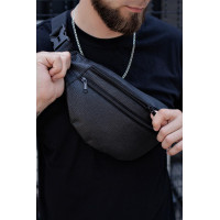 Чоловіча Бананка Without Шкіряна Крокодил Diamond Чорна