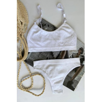 Комплект білизни Трусики+Топ Without Ribbed Білий