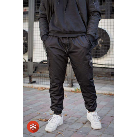Чоловічі Теплі Штани Карго Without Reflective Чорні