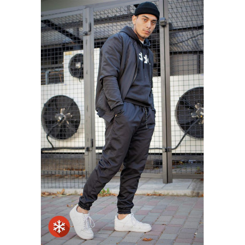 Чоловічі Теплі Штани Джогери Without Чорні