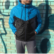 Виндраннер Nike сине-чёрный