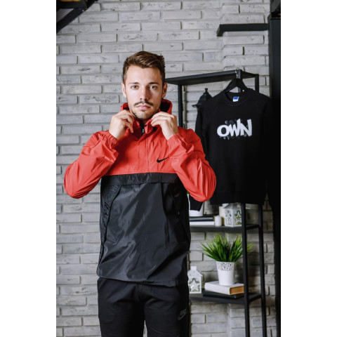 Анорак Nike чёрно-красный