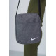 Барсетка сірий меланж Nike (біле лого)