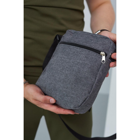 Барсетка сірий меланж Nike (біле лого)