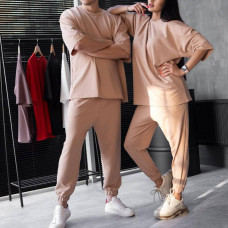 Костюм оверсайз пудра