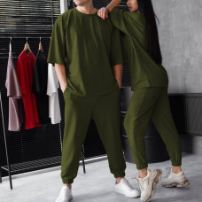 Костюм оверсайз хакі