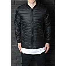 Бомбер черный на молнии