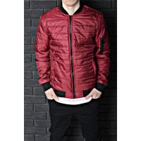 Бомбер бордовый на молнии