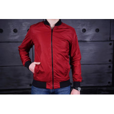 Мужской бомбер бордо