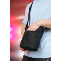 Барсетка Puma 1000d чорна, чорне лого