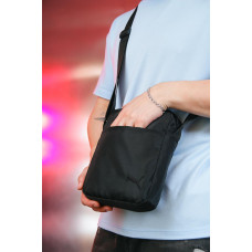 Барсетка Puma 1000d чорна, чорне лого