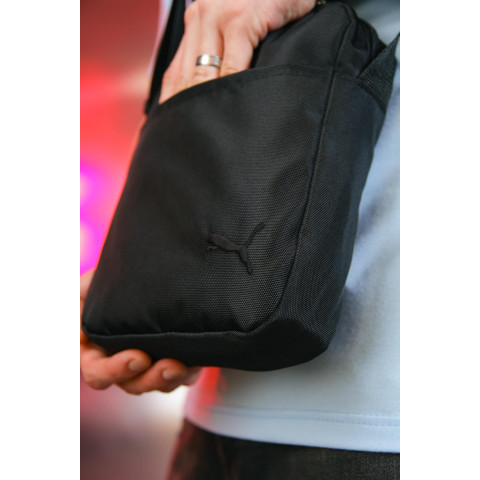 Барсетка Puma 1000d чорна, чорне лого